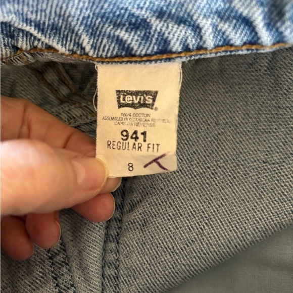 VTG Levi’s 941 Orange Tab High Waisted Denim Shorts Sz 8 Reg Fit Cut Offs - Picture 8 of 9